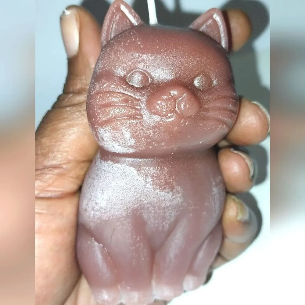 Hand crafted limited edition brown candle from our Cat Lady candle collection